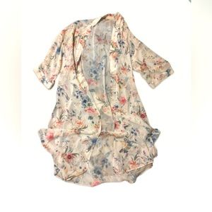 Floral duster kimono